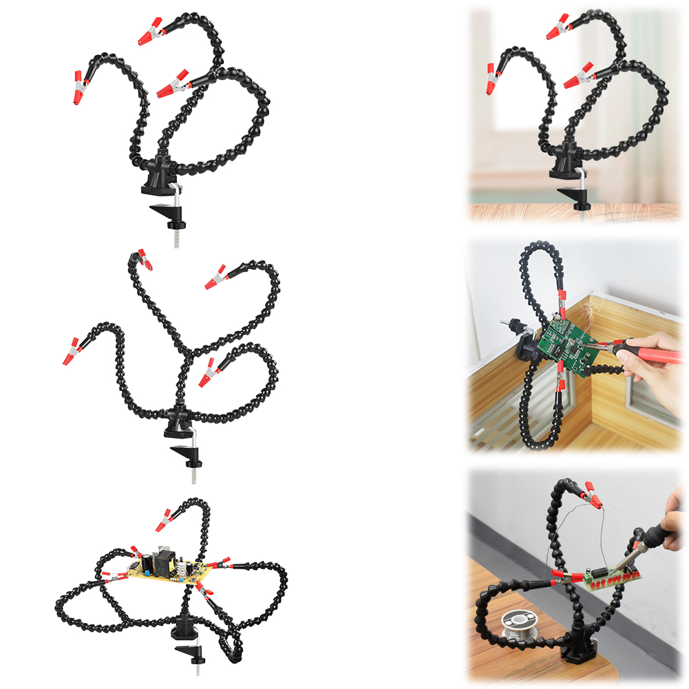 Electronics Repair Tool - โต๊ะ CLAMP การประสาน เครื่องมือมือที่สาม 3/4/5 ชิ้นแขนยืดหยุ่น