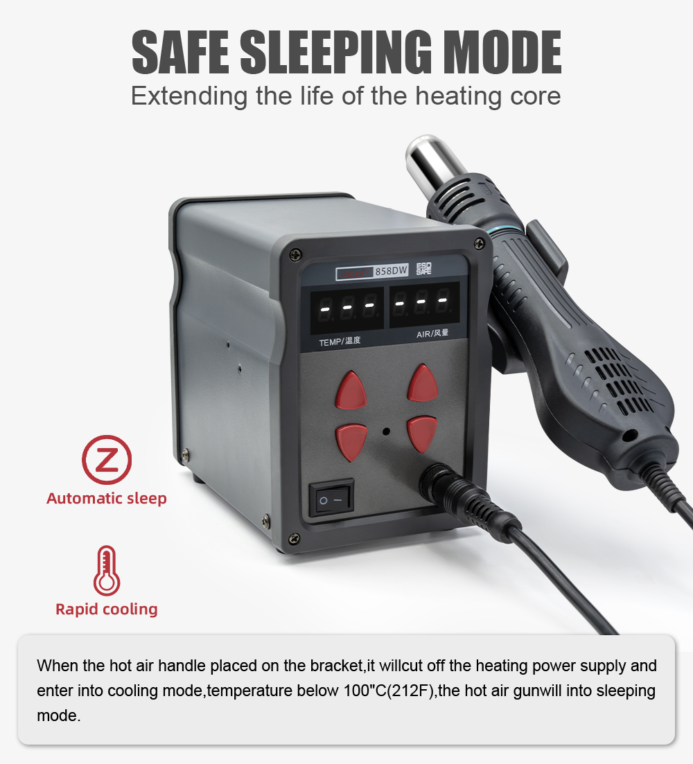 JCD 858DW HOT AIR GUN 750W LCD - Hot Air Station 858 บทวิจารณ์และราคา